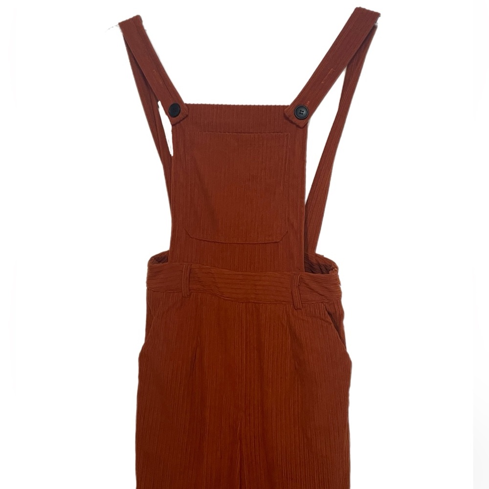 Cider Orange corduroy Overall Jumpsuit